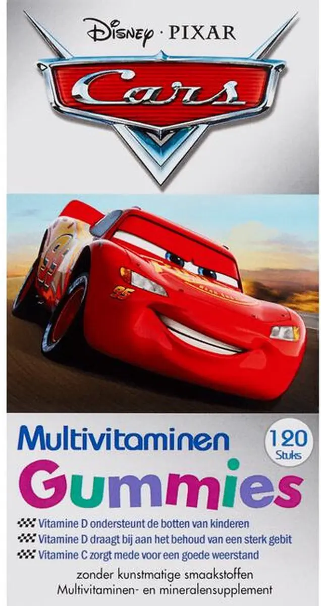 Disney Cars Kinder Multivitamine Gummies 120 Stuks