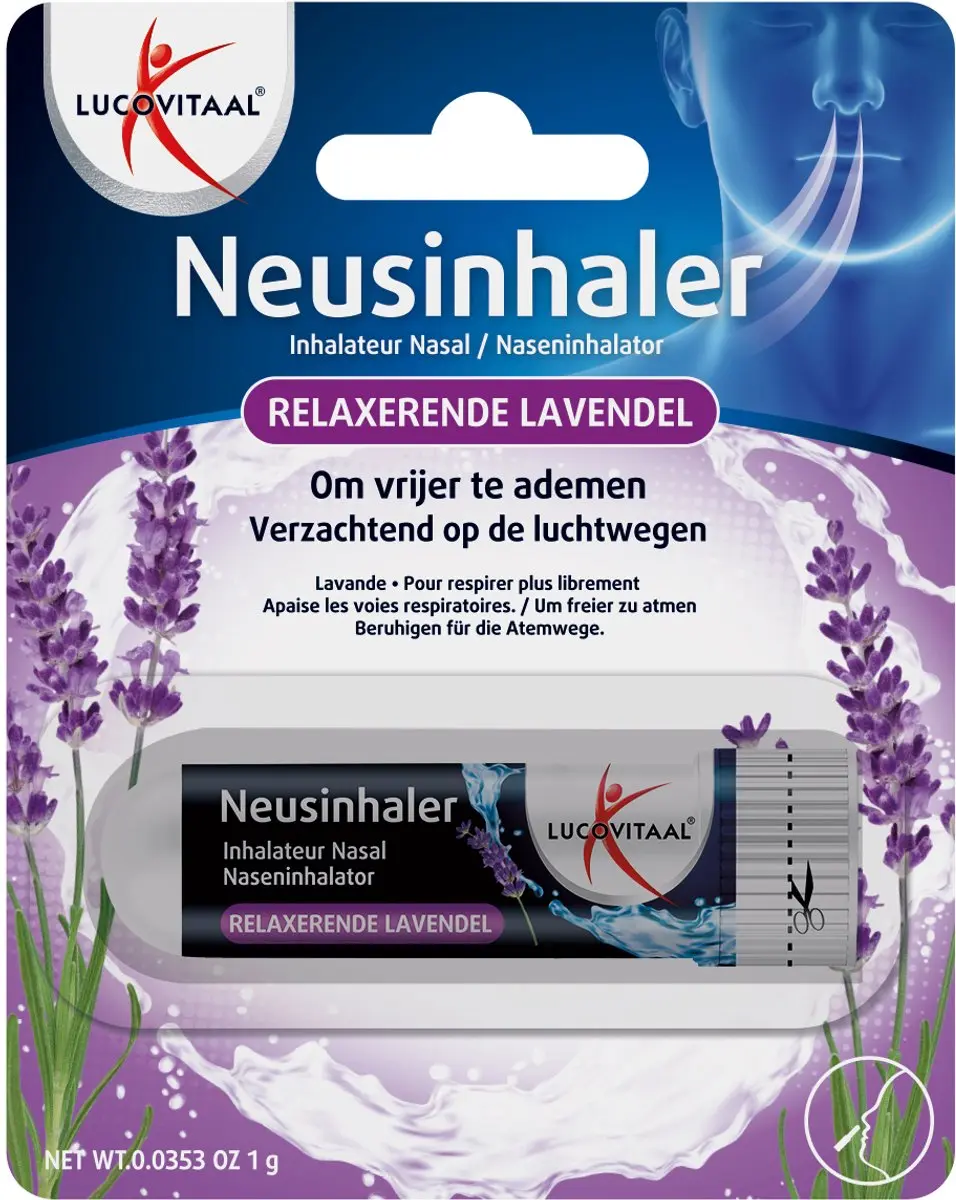 Lucovitaal Neusinhaler Relaxerende Lavendel 1g