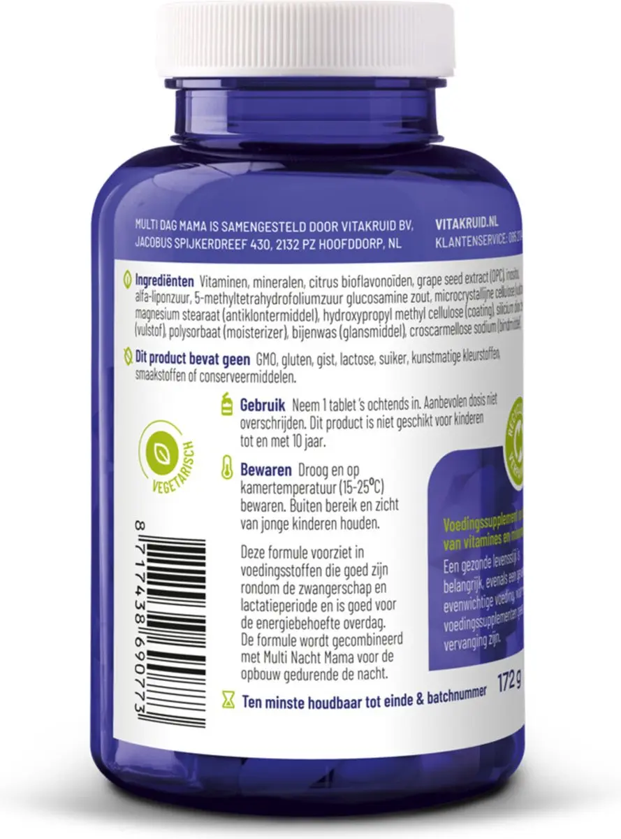 Vitakruid Multi Dag Mama 90 Tabletten