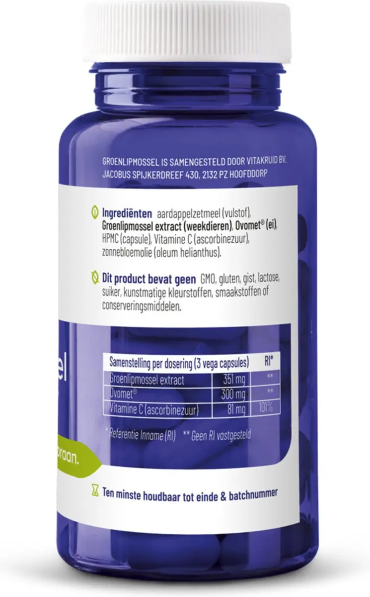 VitaKruid Groenlipmossel & Ovomet 90 Capsules
