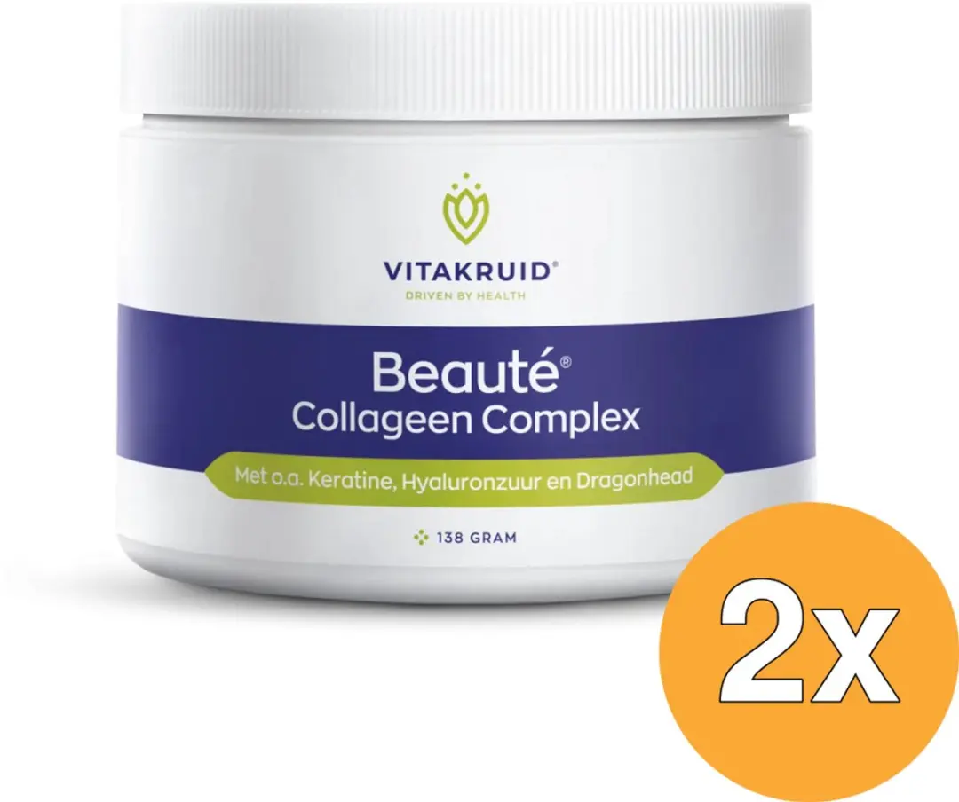 Vitakruid Beauté Collageen Complex Keratine Hyaluronzuur 2x138g