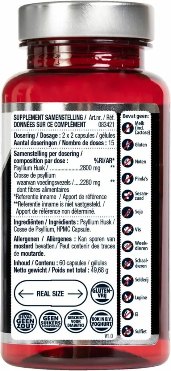 Lucovitaal Psylliumvezels 60 capsules