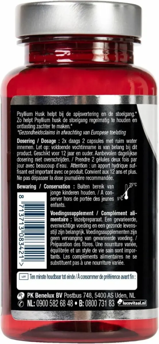 Lucovitaal Psylliumvezels 60 capsules