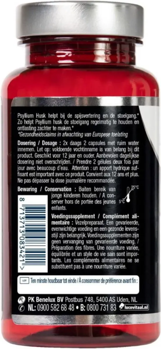 Lucovitaal Psylliumvezels 60 capsules