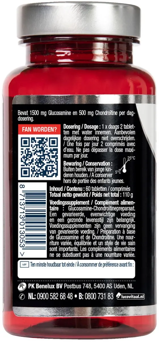 Lucovitaal Glucosamine Chondroïtine 1500/500mg Tabletten - 60 Stuks