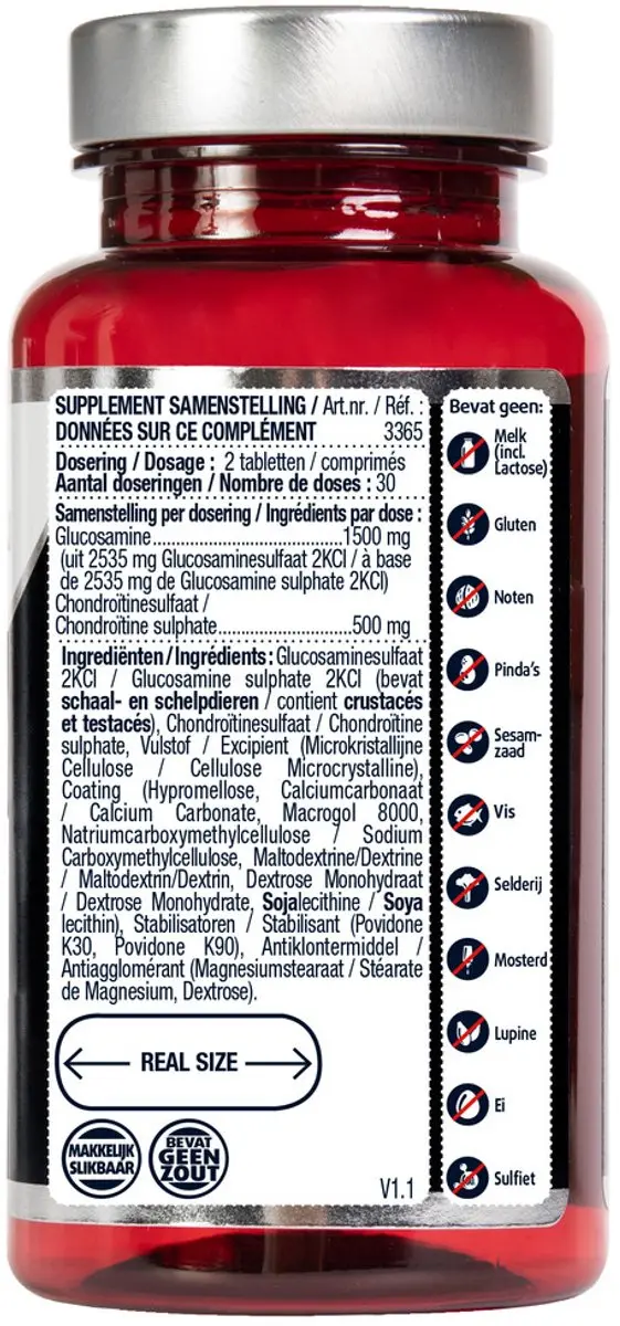 Lucovitaal Glucosamine Chondroïtine 1500/500mg Tabletten - 60 Stuks