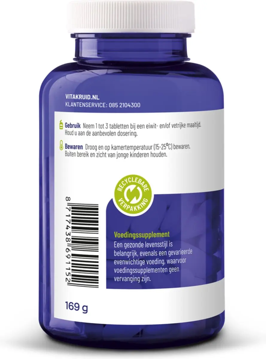 Vitakruid Betaïne HCL 650mg - 120 Stuks