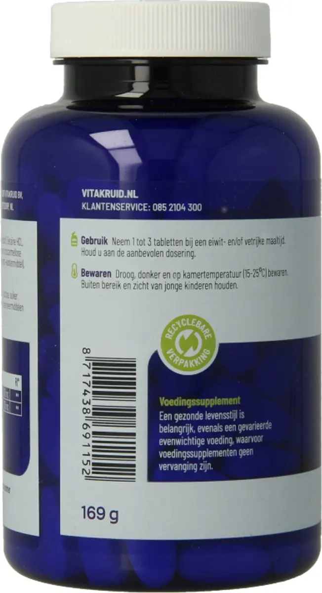 Vitakruid Betaïne HCL 650mg - 120 Stuks - afbeelding 6 van 6