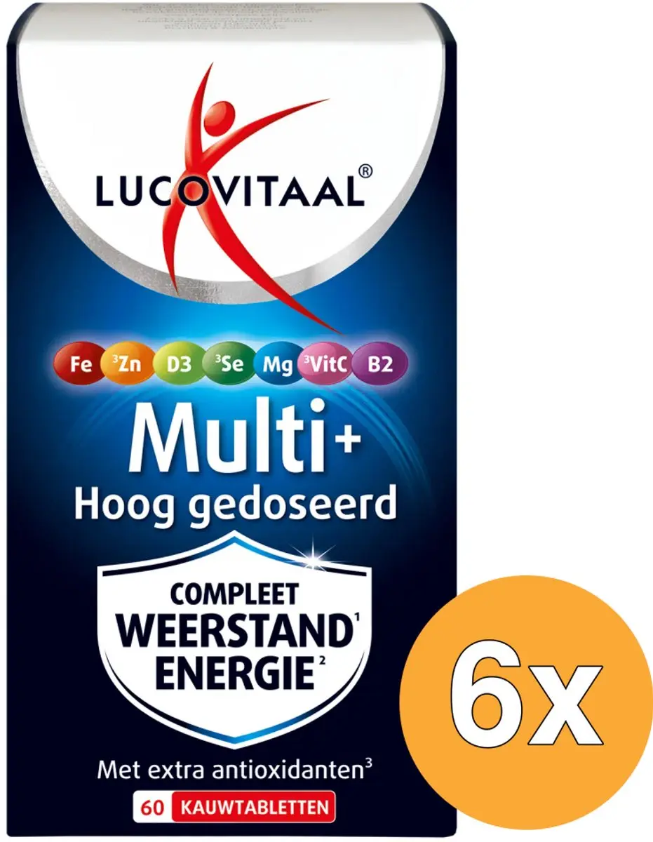 Lucovitaal Multi+ Weerstand Hoog 60 Kauwtabletten