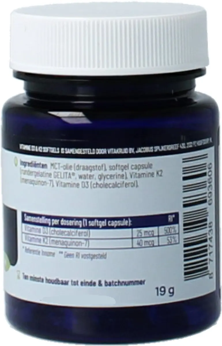 Vitakruid Vitamine D3 K2 90 Softgels
