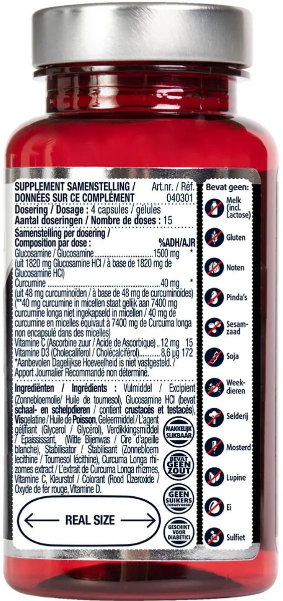Lucovitaal Glucosamine Curcumine 1500/40mg