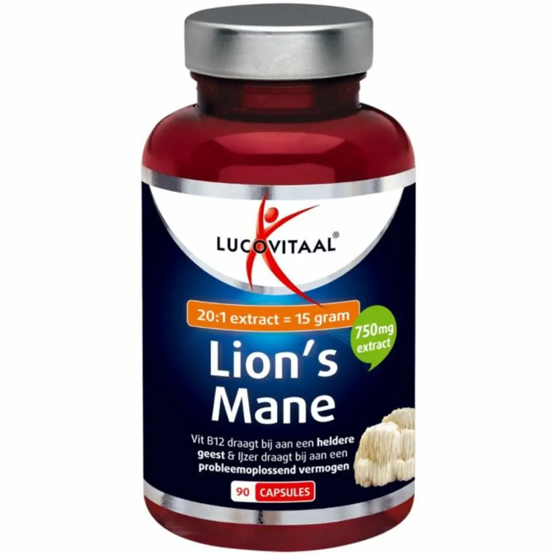 Lucovitaal Lion's Mane Voedingssupplement Capsules 90 Stuks