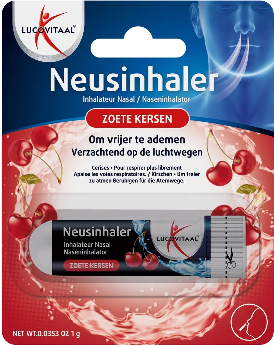 Lucovitaal Neusinhaler Zoete Kersen 1 Stuks