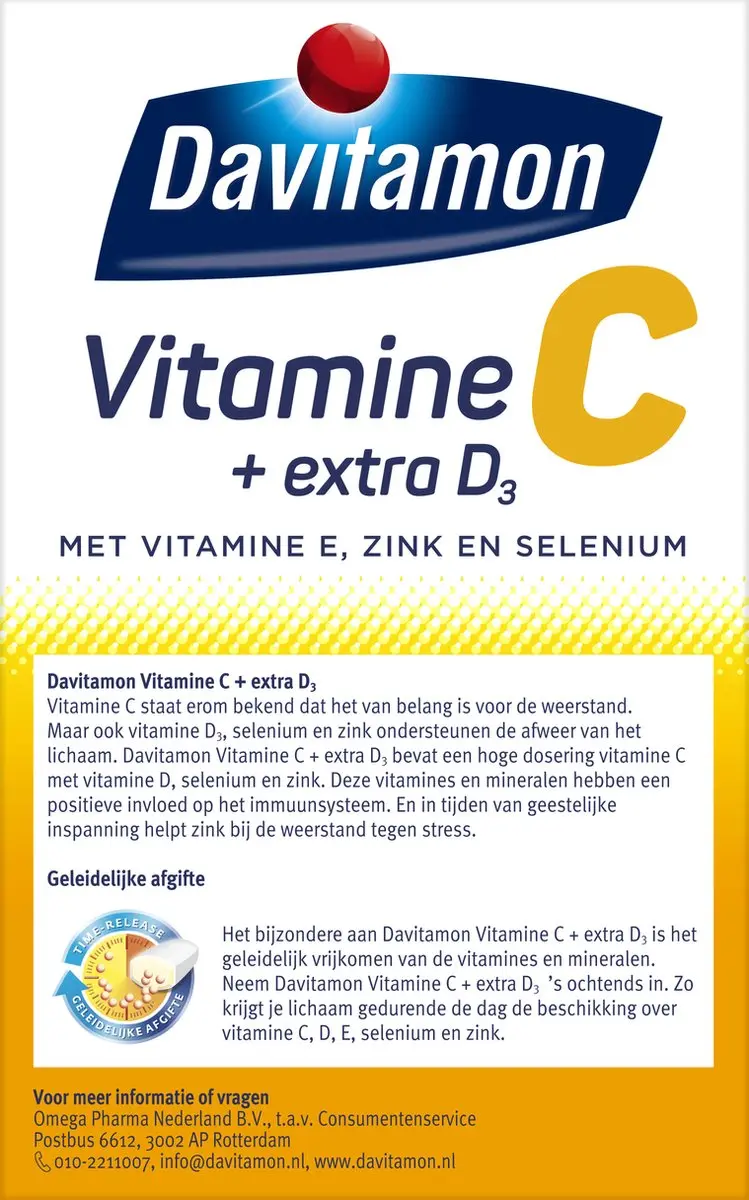 Davitamon Vitamine C Forte + D3 Time-Release 42 Tabletten