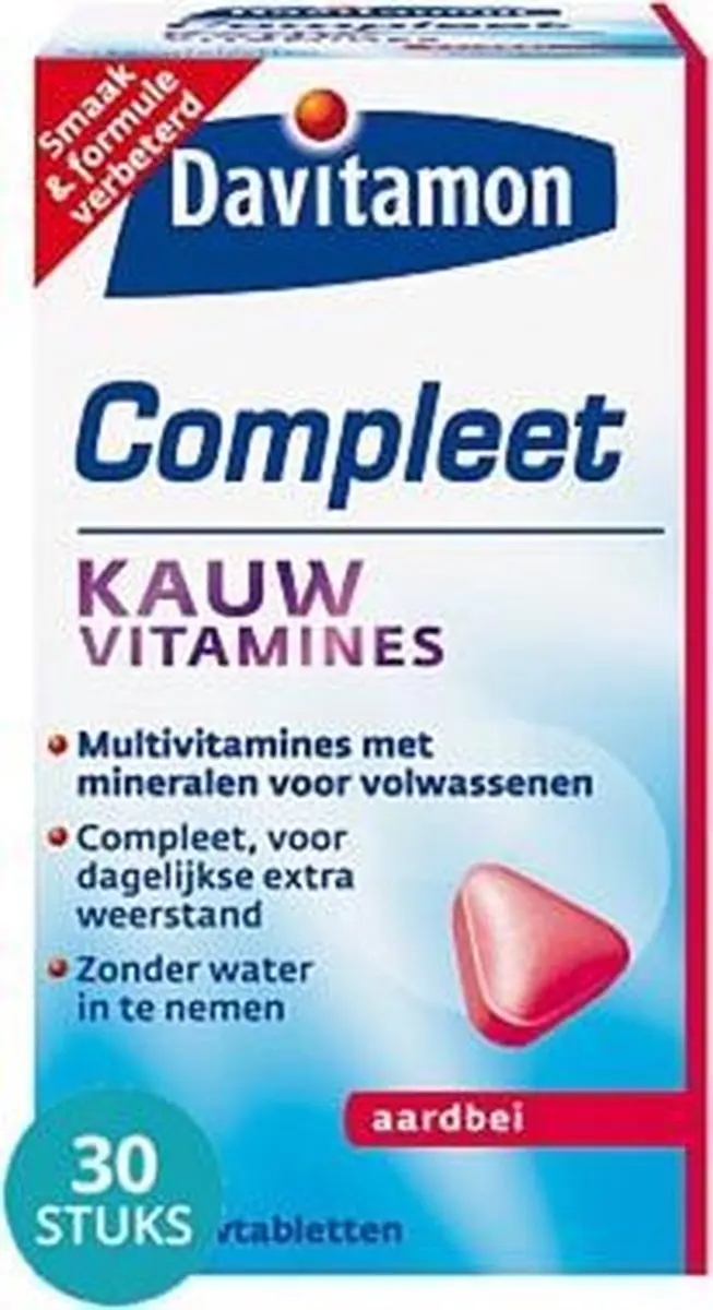 Davitamon Compleet Kauwvitamines Aardbei