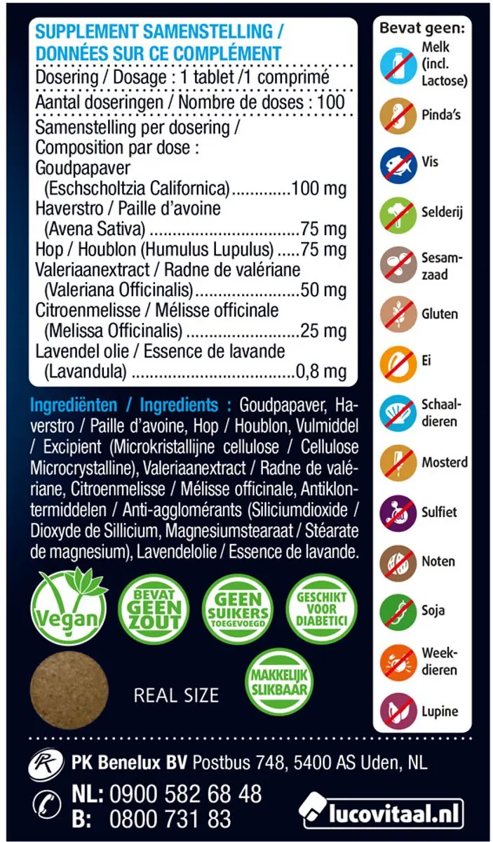 Lucovitaal Nachtrust - 200 Tabletten
