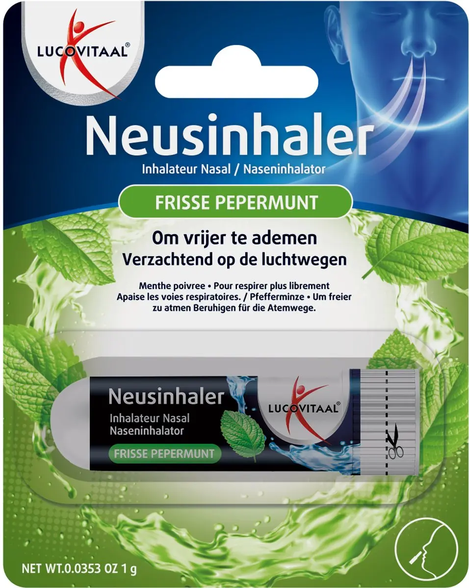 Lucovitaal Neusinhaler Frisse Pepermunt