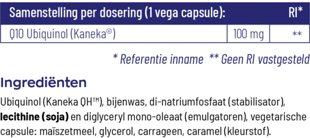 Vitakruid Q10 Ubiquinol 100mg - 120 Vegancapsules - afbeelding 6 van 6