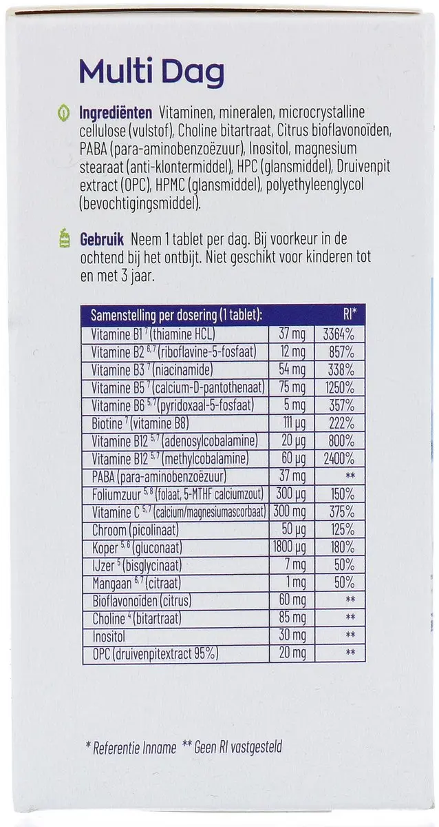 Vitakruid Multi Dag & Nacht 60 Tabletten