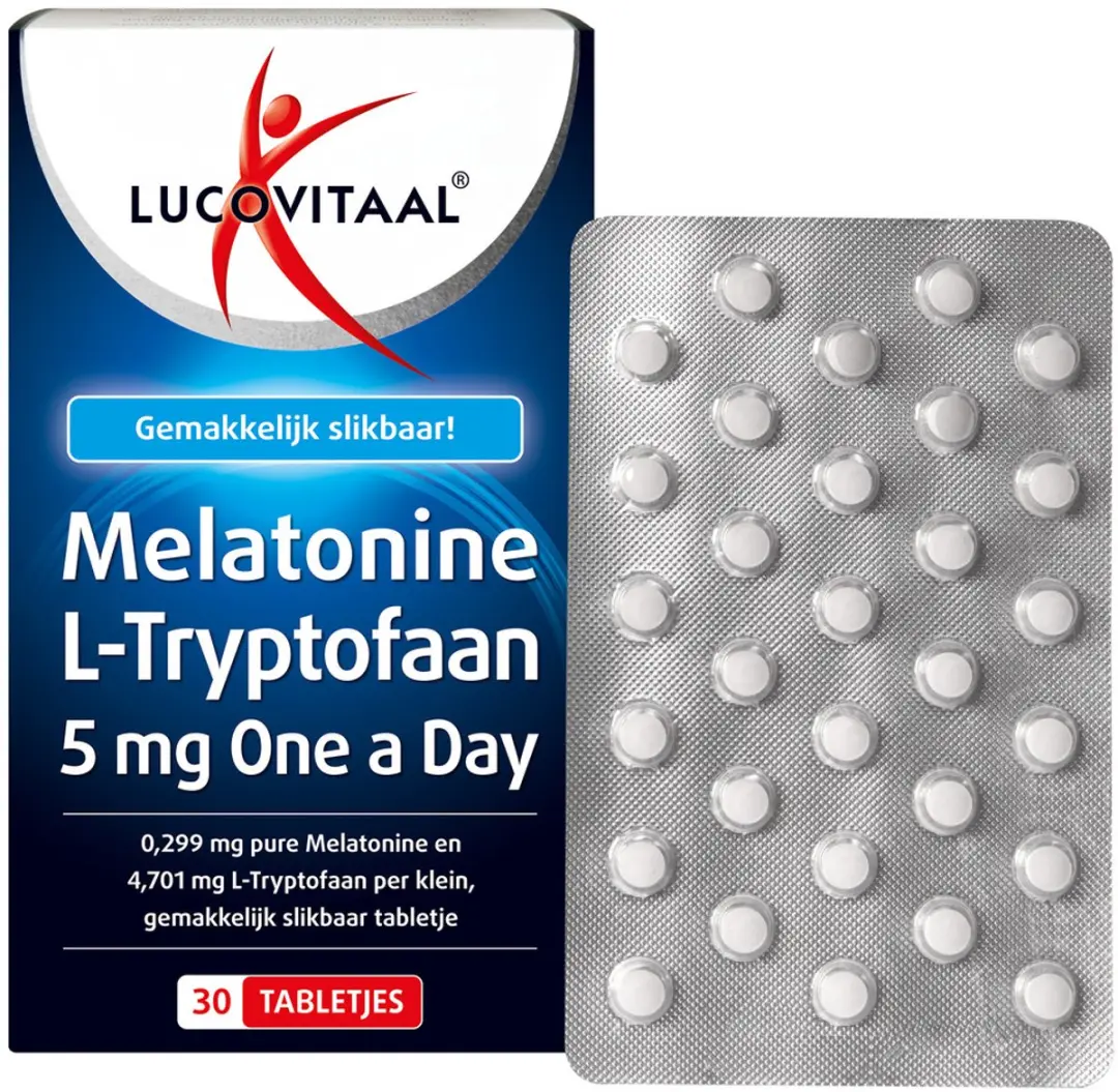 Lucovitaal Melatonine L-Tryptofaan 5mg - 30 tabletten