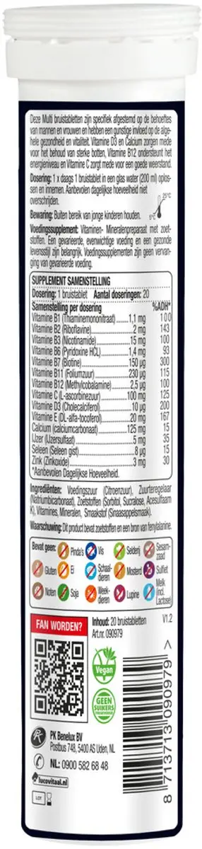 Lucovitaal Multi A-Z Bruistabletten 20 Stuks