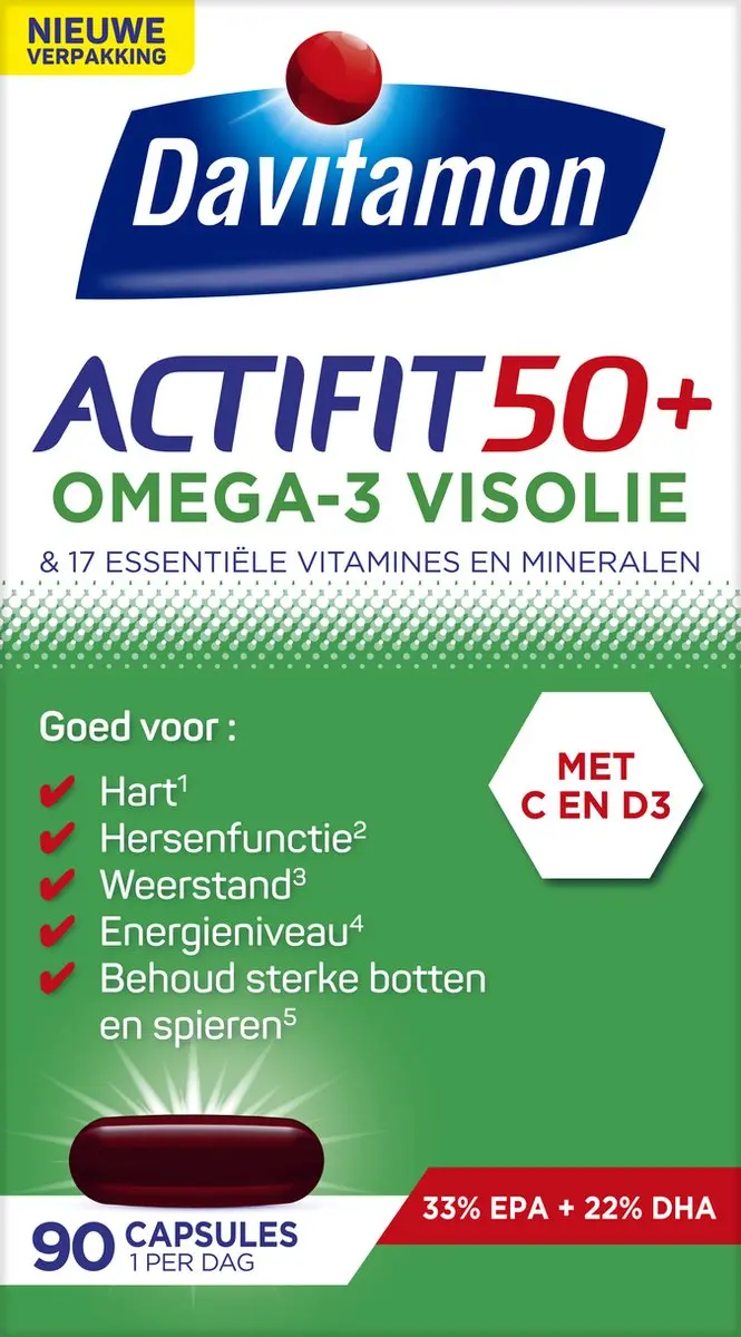 Davitamon Actifit 50+ Omega-3 Visolie
