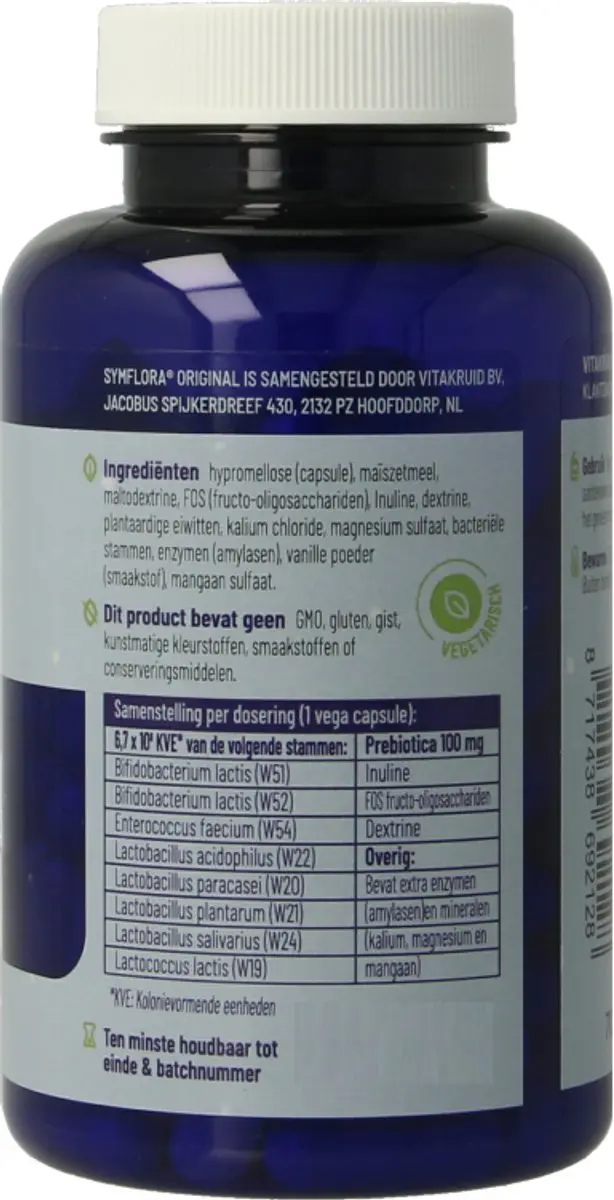 Vitakruid Symflora Original Pre- en biotica 90 capsules