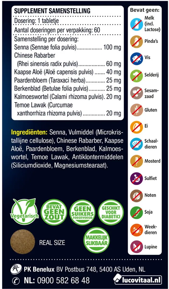 Lucovitaal Stoelgang met Senna 120 tabletten