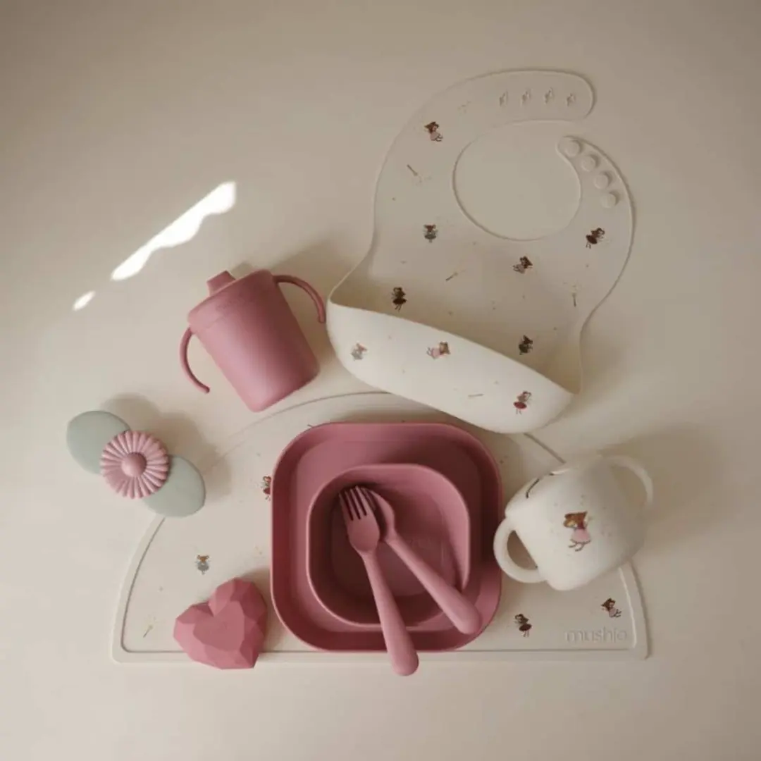 Mushie Placemat Fairy Mice - Beige