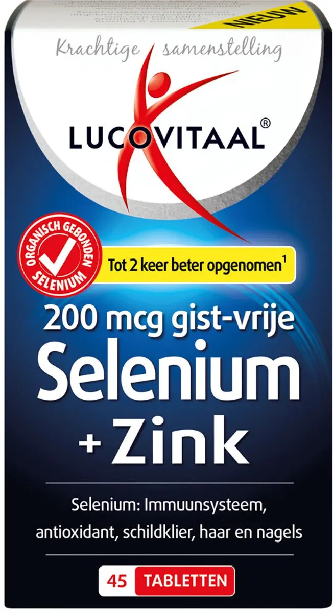 Lucovitaal Selenium & Zink 200mcg Gistvrij