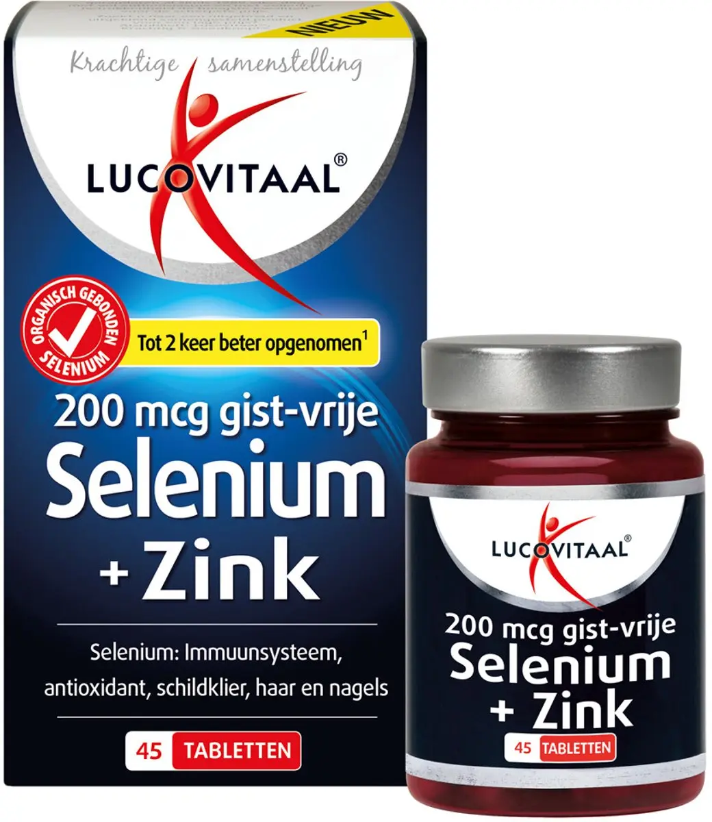 Lucovitaal Selenium & Zink 200mcg Gistvrij - 135 tabletten