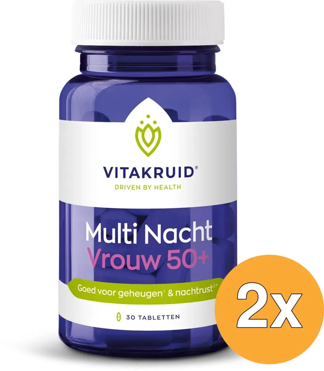 Vitakruid Multi Nacht Vrouw 50+ 100% Vegan