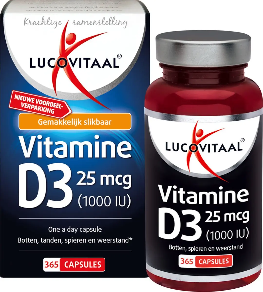 Lucovitaal Vitamine D3 25mcg - 365 Capsules x3