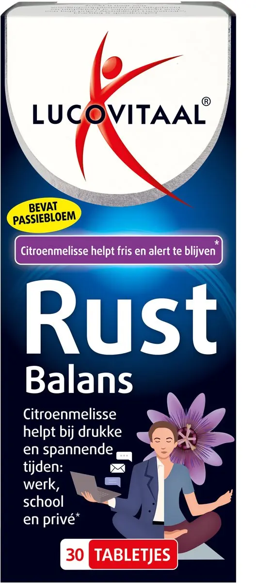 Lucovitaal Rust Balans Citroenmelisse 30 Tabletten