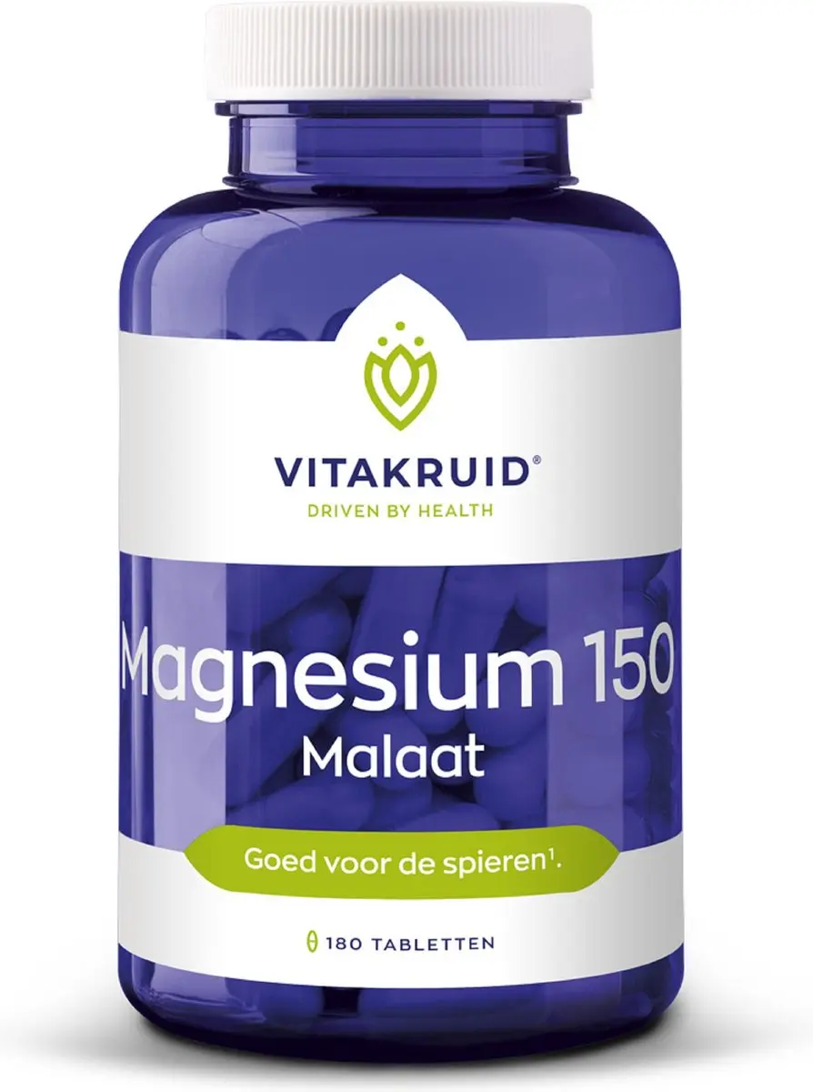 Vitakruid Magnesium 150 Malaat met B6 180 Tabletten