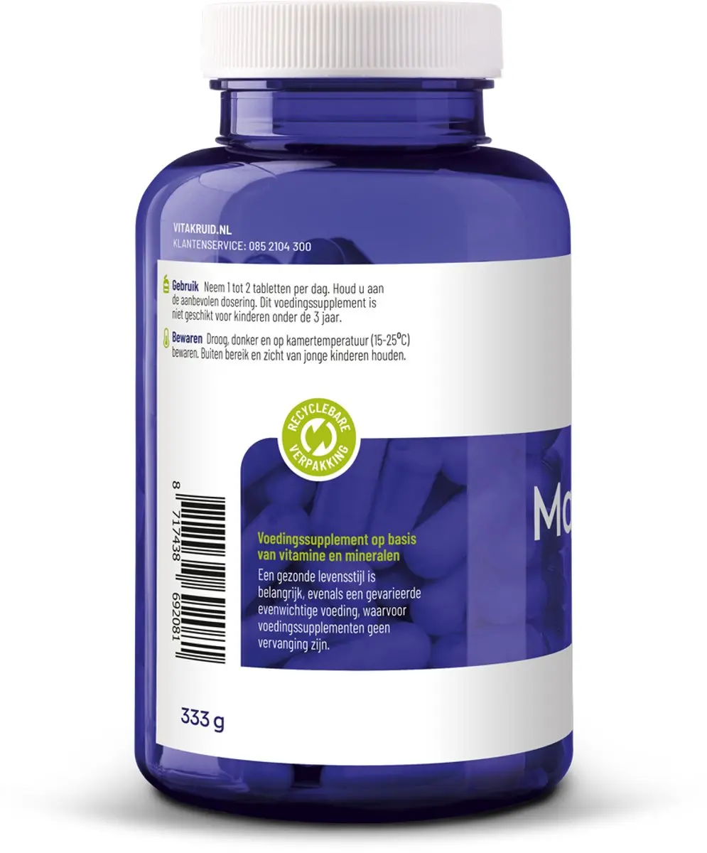 Vitakruid Magnesium 150 Malaat met B6 180 Tabletten