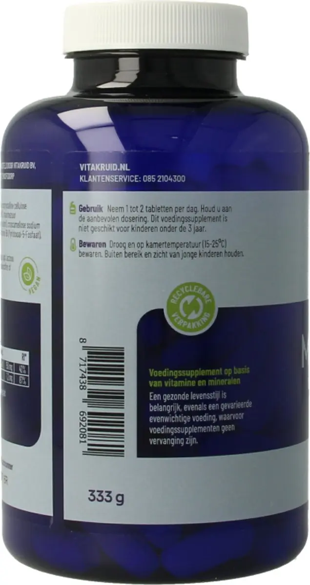 Vitakruid Magnesium 150 Malaat met B6 180 Tabletten