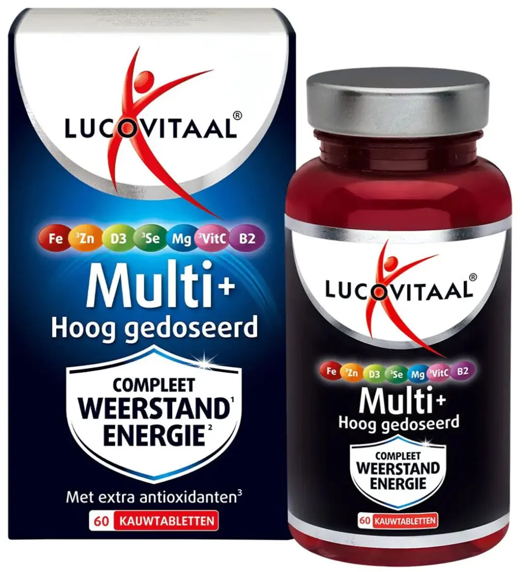 Lucovitaal Multi+ Weerstand Hoog Gedoseerd Kauwtabletten