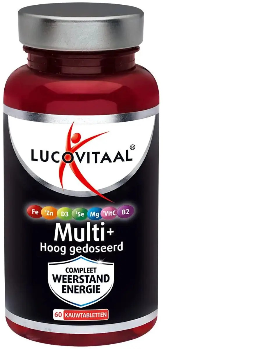 Lucovitaal Multi+ Weerstand Hoog Gedoseerd Kauwtabletten - 120g