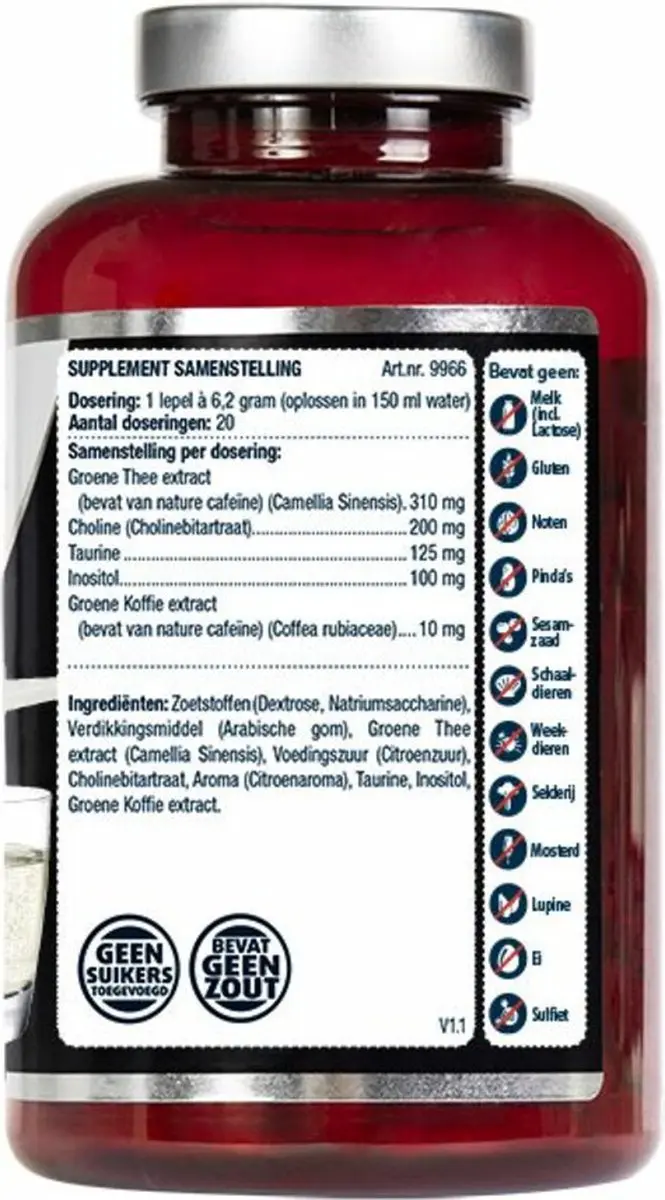 Lucovitaal Green Tea Nu Slank Afslanksupplement 130g