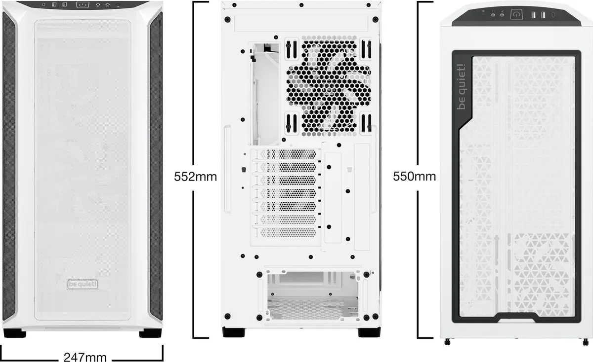 be quiet! SHADOW BASE 800 DX PC Behuizing - Wit