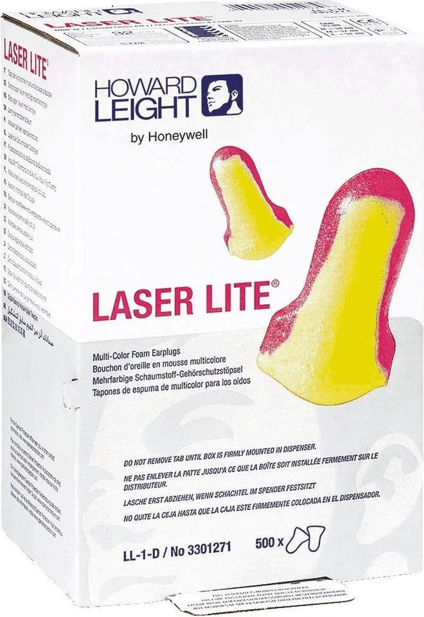 Honeywell Howard Leight LaserLite Oordoppen - Geel/Rood