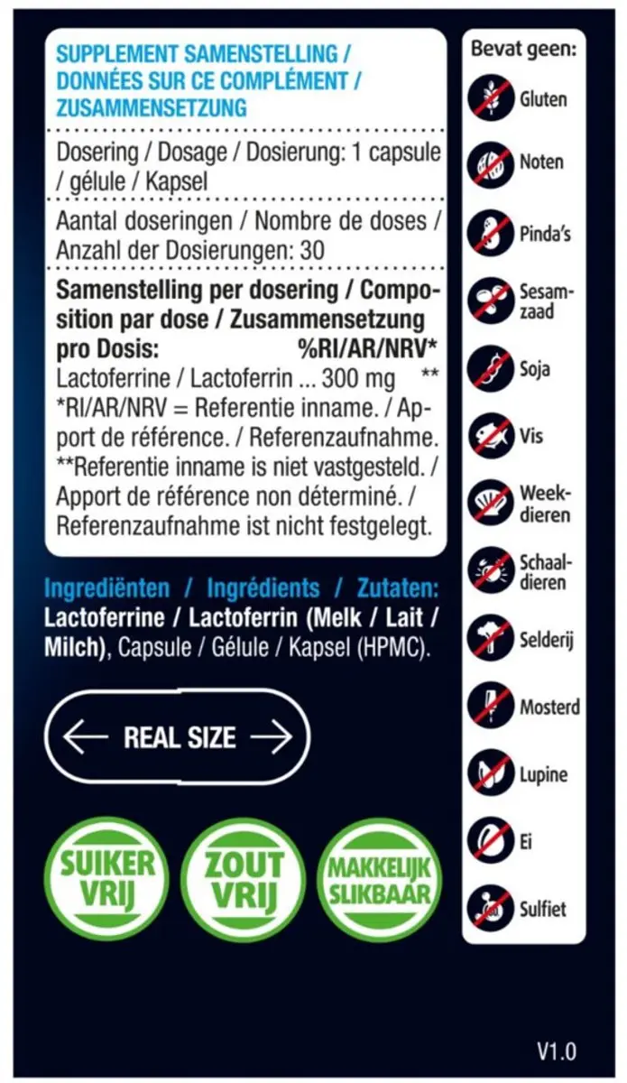 Lucovitaal Lactoferrine 300mg - 30 Capsules