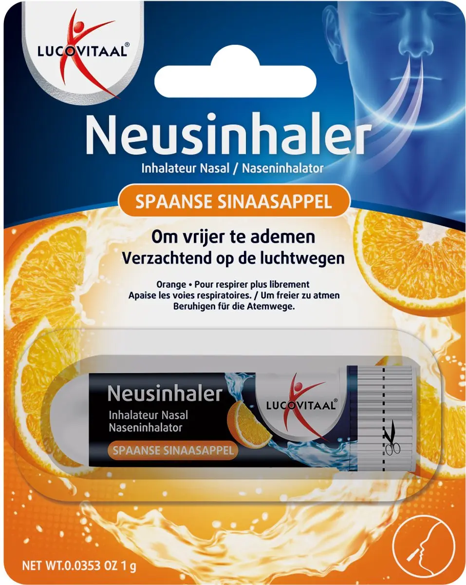 Lucovitaal Neusinhaler Spaanse Sinaasappel 1g