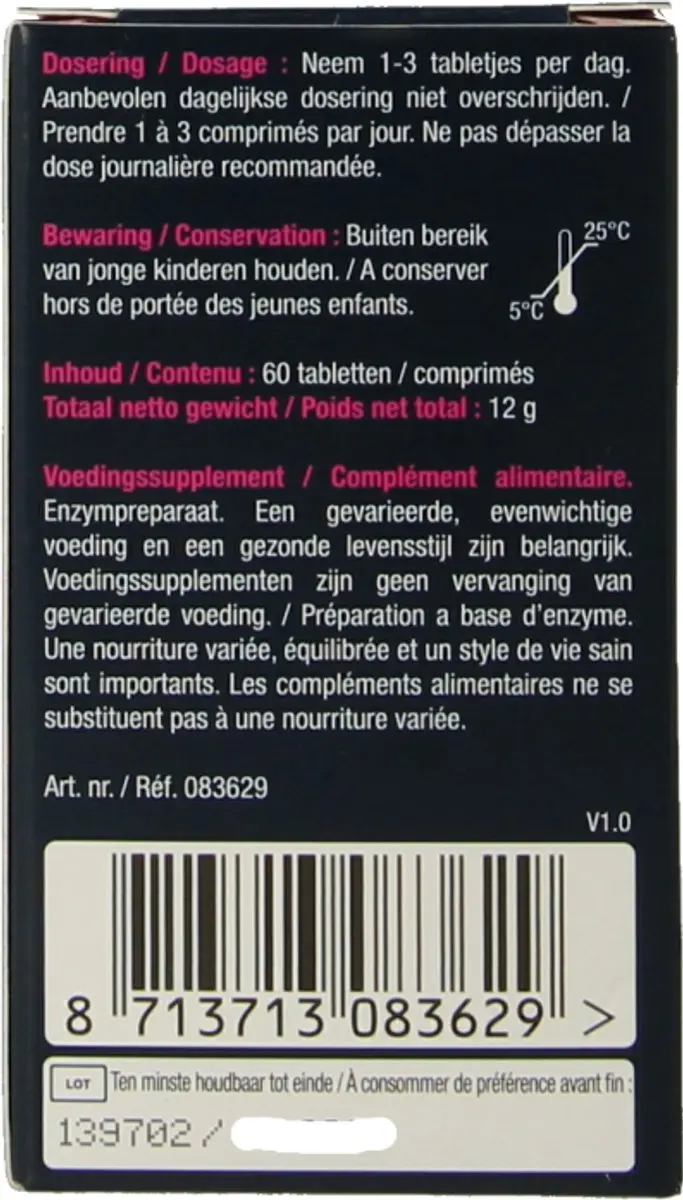 Lucovitaal Lactase 7000 FCC - 60 Tabletten