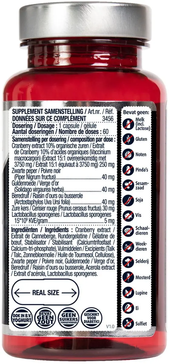 Lucovitaal Cranberry Xtra Forte Voedingssupplement 60 Capsules