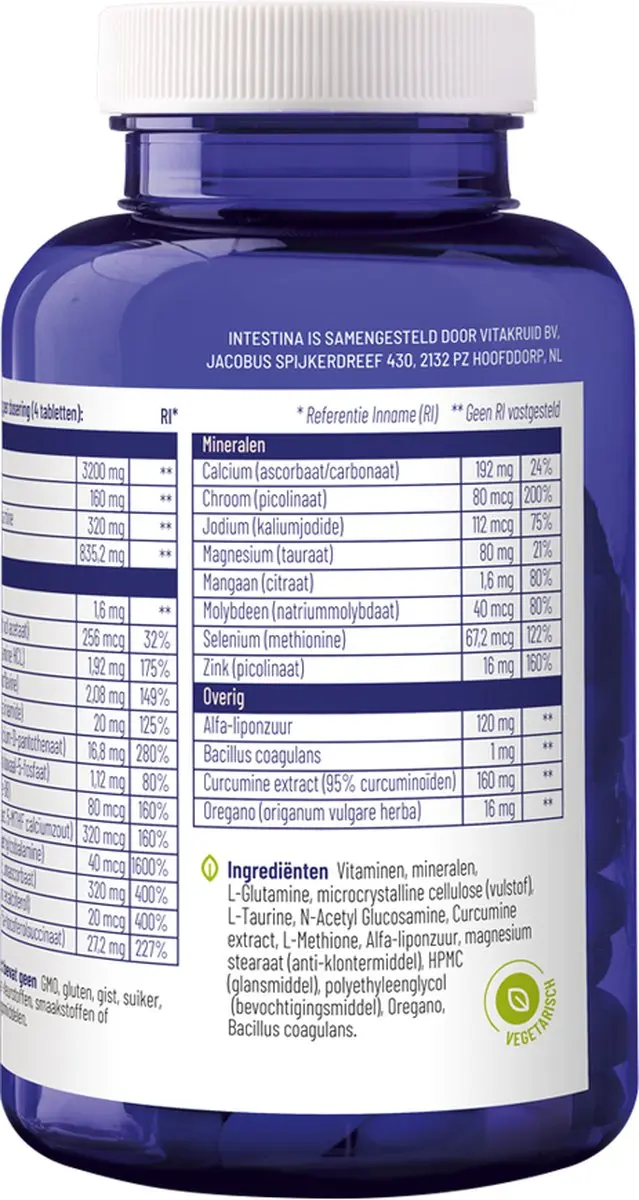 Vitakruid Intestina Darmformule - 120 Tabletten