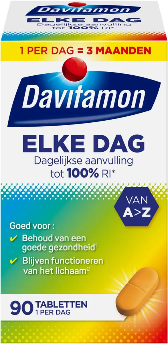 Davitamon Elke Dag Multivitaminen 90 tabletten