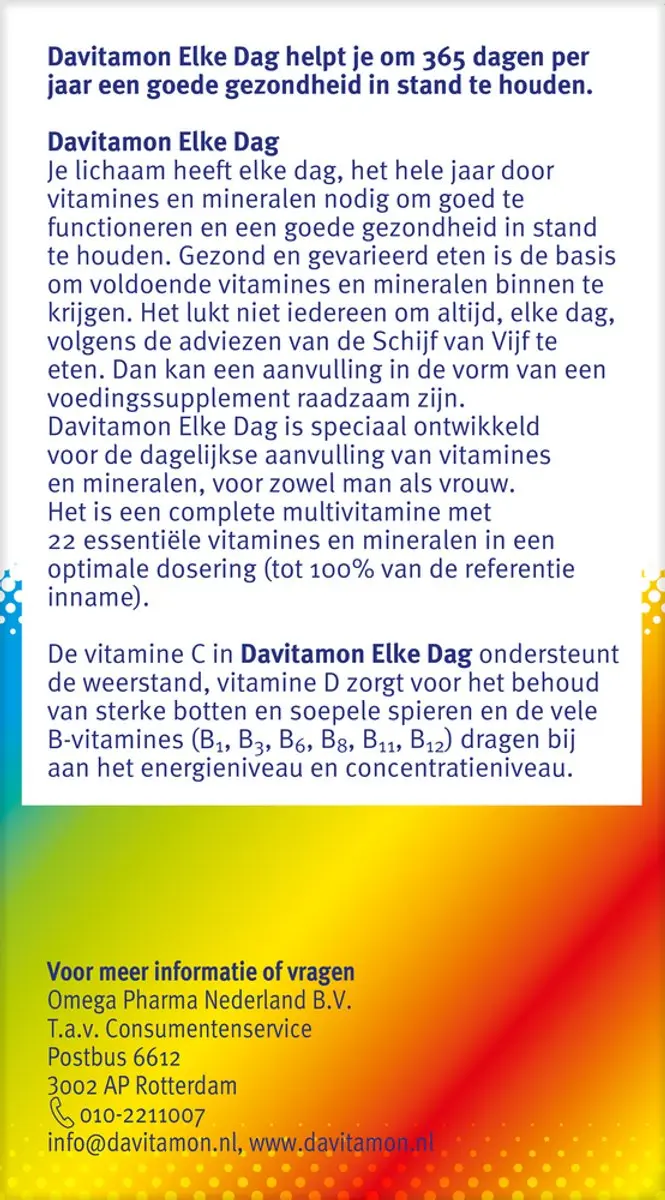 Davitamon Elke Dag Multivitaminen 90 tabletten
