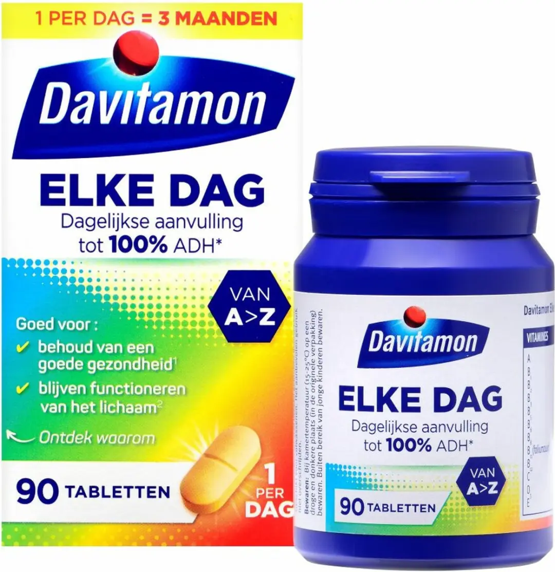Davitamon Elke Dag Multivitaminen 90 tabletten